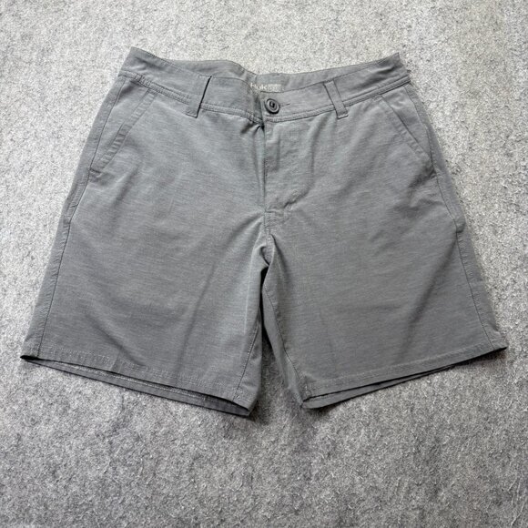 HUK Shorts Men 30 Gray Stretch Performance Chino 7" Quick Dry - Picture 1 of 14